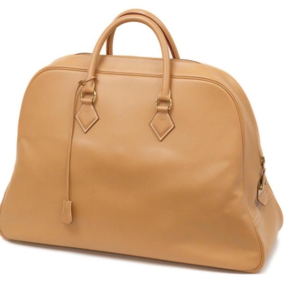 Hermès Gold Samplon Travel Boston Duffle Bag - Picture 1 of 8